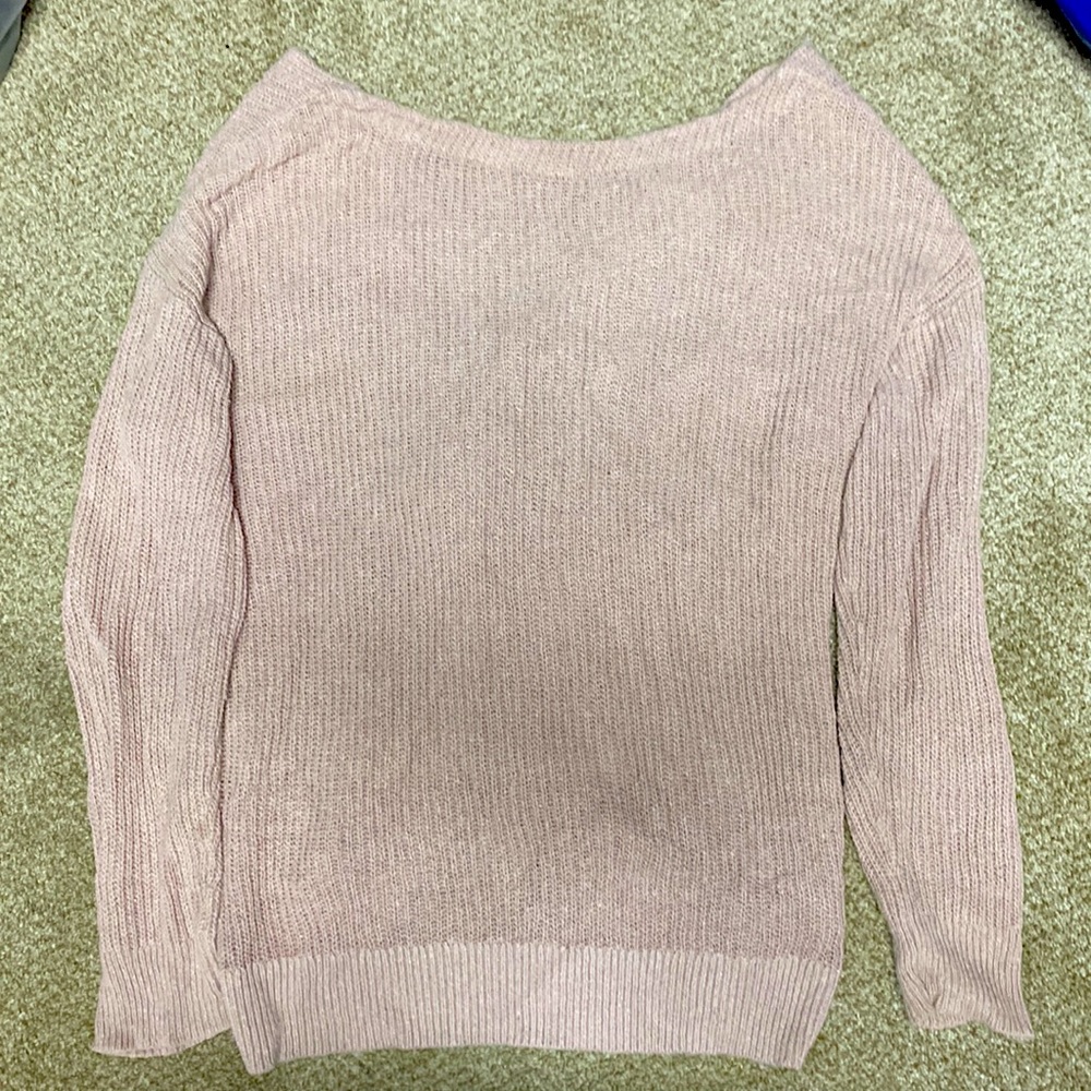 Reversible blush sweater